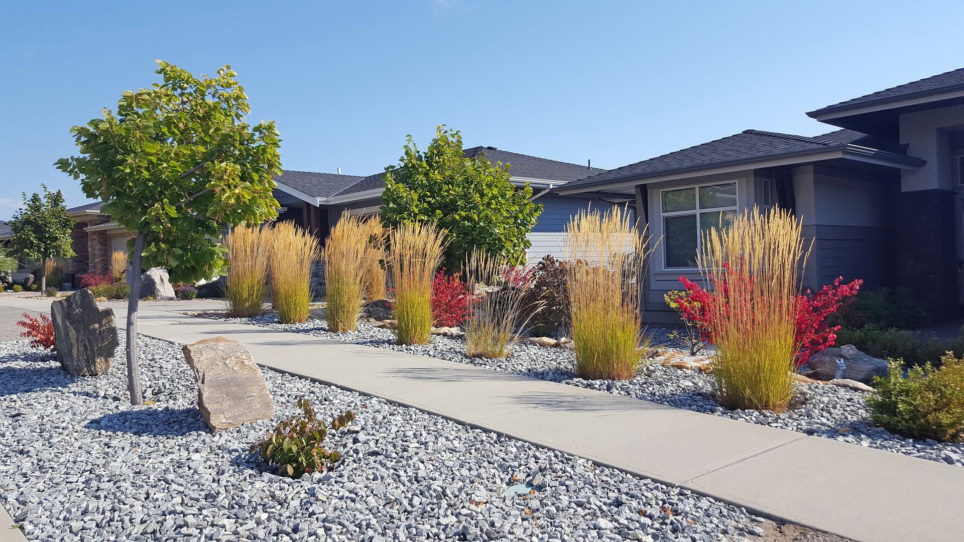 Artistic Residential Landscaping With Curb Appeal